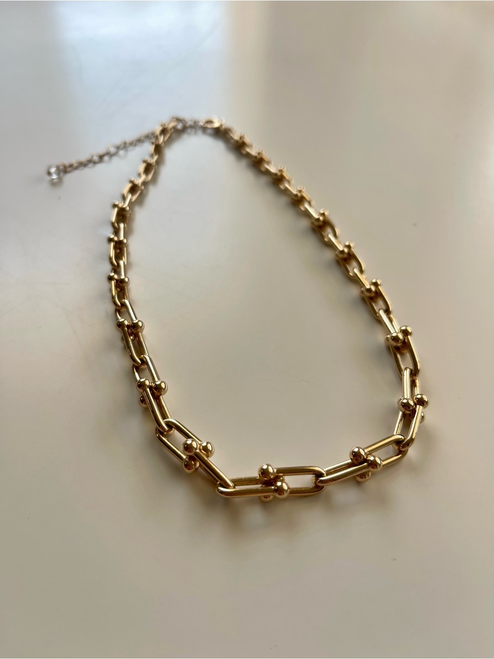 Modern Gold Link Chain 18” Necklace